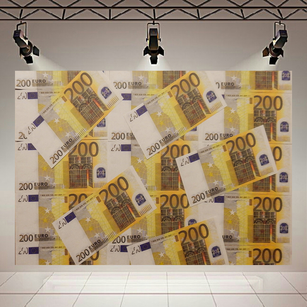 تابلو بوم طرح اسکناس مدل 200 یورویی کد AR2544