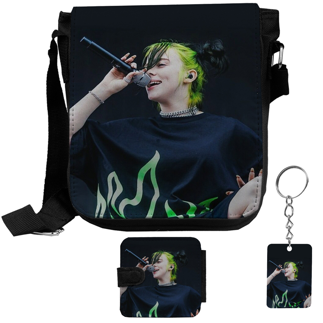 کیف رودوشی مدل بیلی آیلیش کد KD0283 به همراه آینه جیبی و جاکلیدی