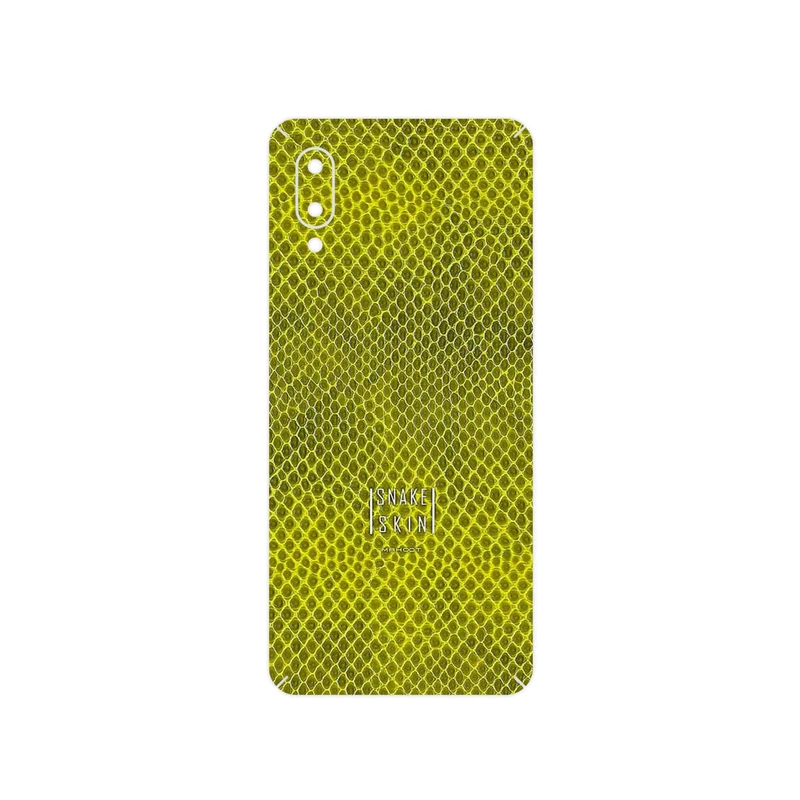 برچسب پوششی ماهوت مدل Yellow Snake Skin مناسب برای گوشی موبایل سامسونگ Galaxy A02