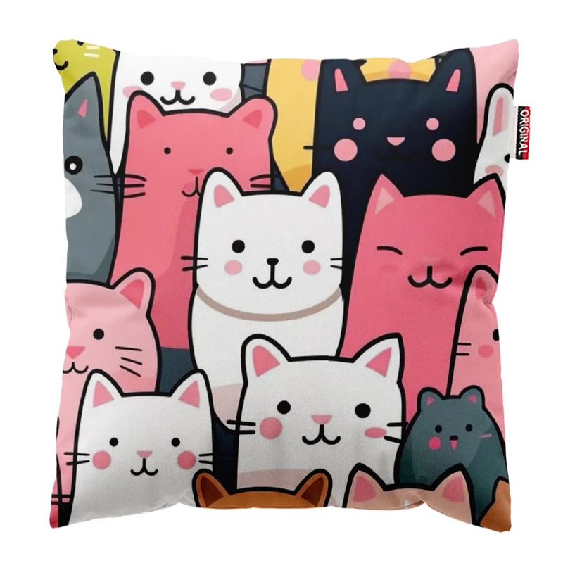 کوسن پاد آفرین طرح گربه های بامزه کد 3930 سایز 30*30 سانتی متر