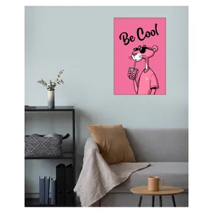 پوستر گوفی مدل انیمیشن پلنگ صورتی طرح Be Cool Pink Panther کد KWD53