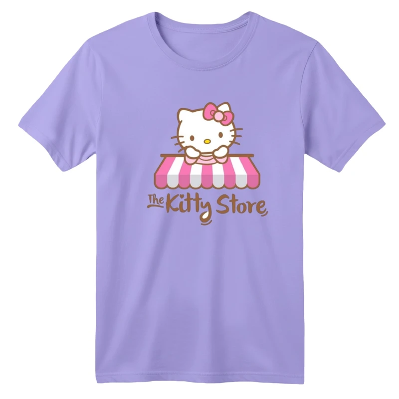 تی‌شرت آستین کوتاه لانگ یقه گرد بچگانه مدل کیتی