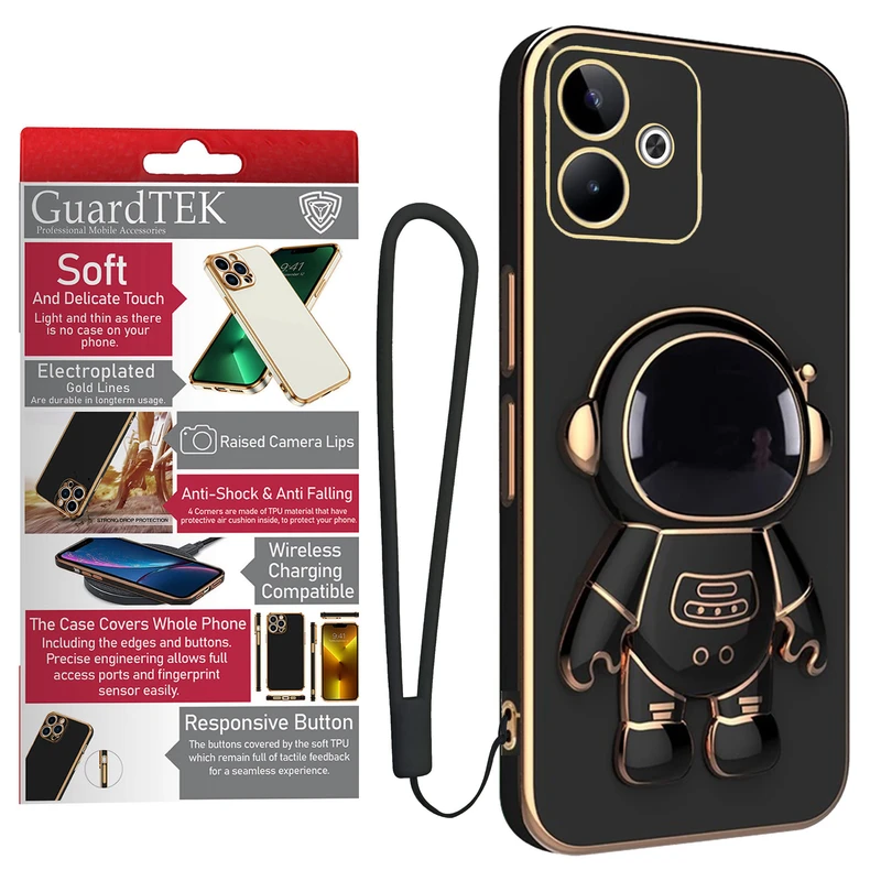 کاور گاردتک آساک مدل Astronaut Strap مناسب برای گوشی موبایل شیائومی Redmi 13 4G/ Poco M6 4G/ Redmi Note 13R به همراه بندآویز
