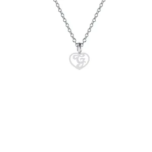 گردنبند نقره زنانه هایکا مدل قلب و حرف G کد n.ha2-763