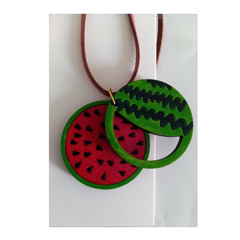 گردنبند دخترانه مدل هندوانه کد Yalda-01 گردنبند دخترانه مدل هندوانه کد Yalda-01