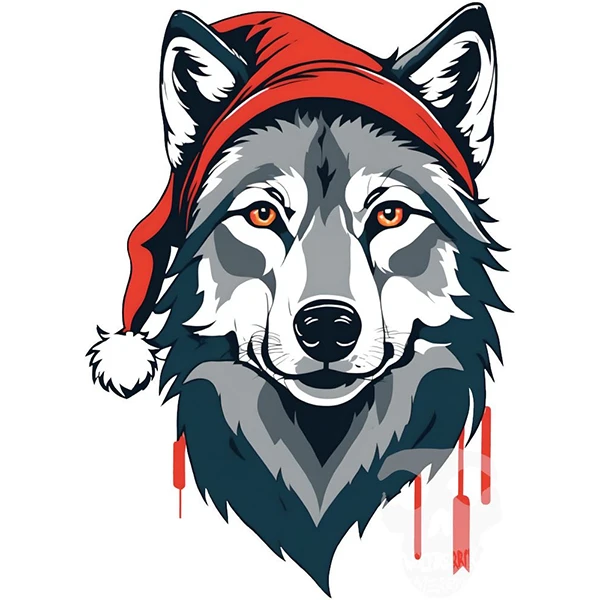 استیکر پارچه و لباس پاد آفرین طرح گرگ کد 2248