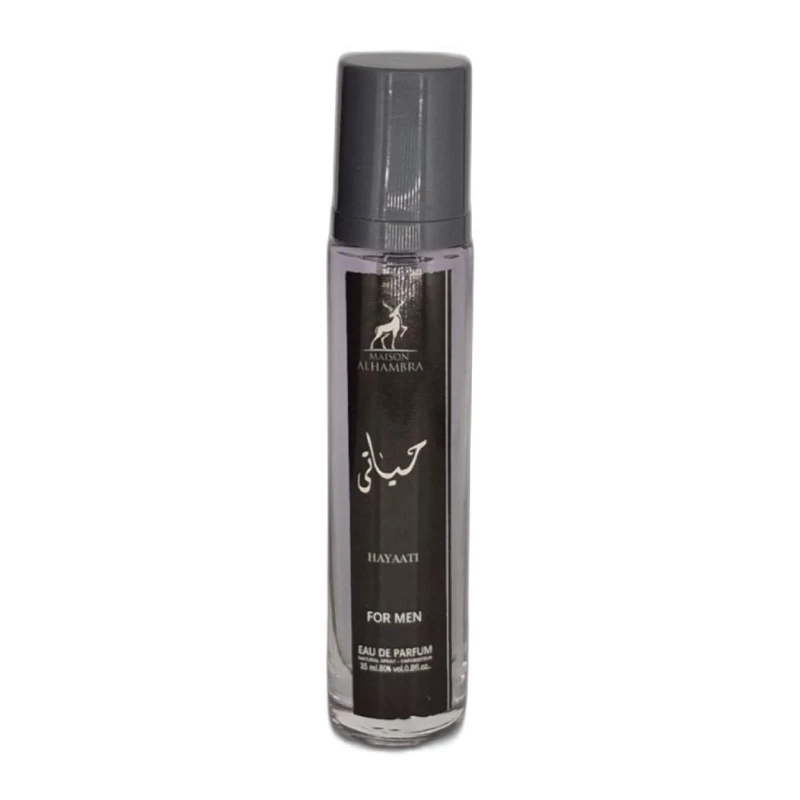 عطر جیبی مردانه الحمبرا مدل حیاتی با رایحه خنک حجم 35 میلی‌لیتر