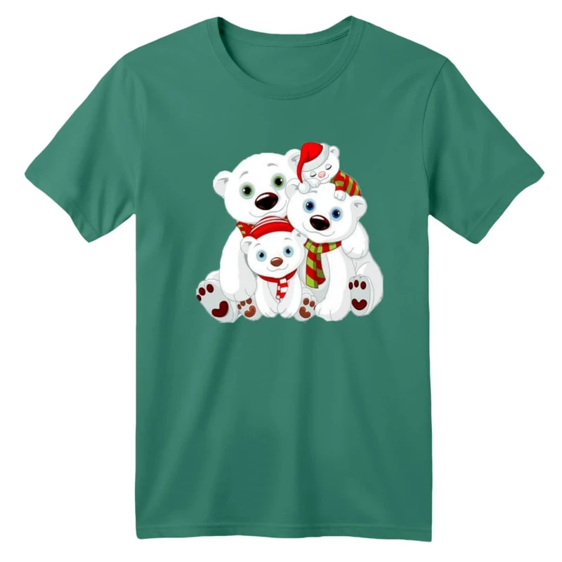 تی شرت آستین کوتاه بچگانه مدل خرس کریسمس کد 1