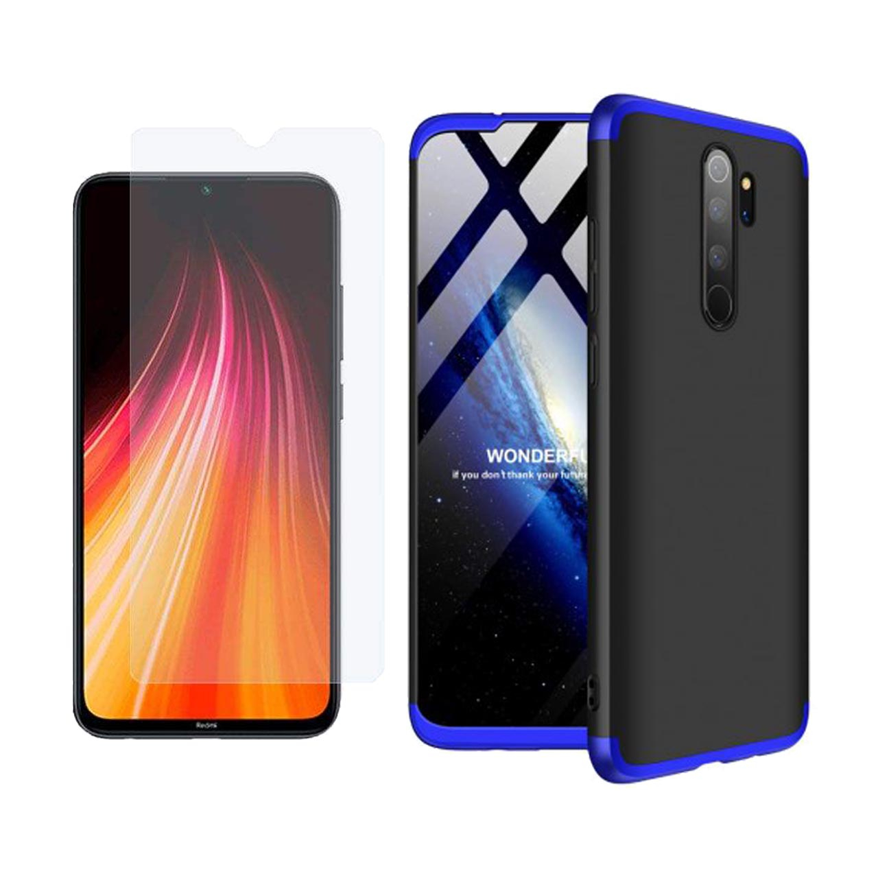 کاور ۳۶۰ درجه بلوفاکس مدل BFGK-BGM-1 مناسب برای گوشی موبایل شیائومی Redmi 8 به همراه محافظ صفحه نمایش