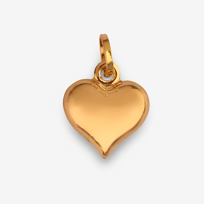 آویز گردنبند طلا 18 عیار زنانه نگین طرح قلب تو پر