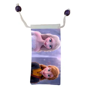 کاور عینک اطلس آبی طرح کارتون فروزن آنا و السا مدل KE1278