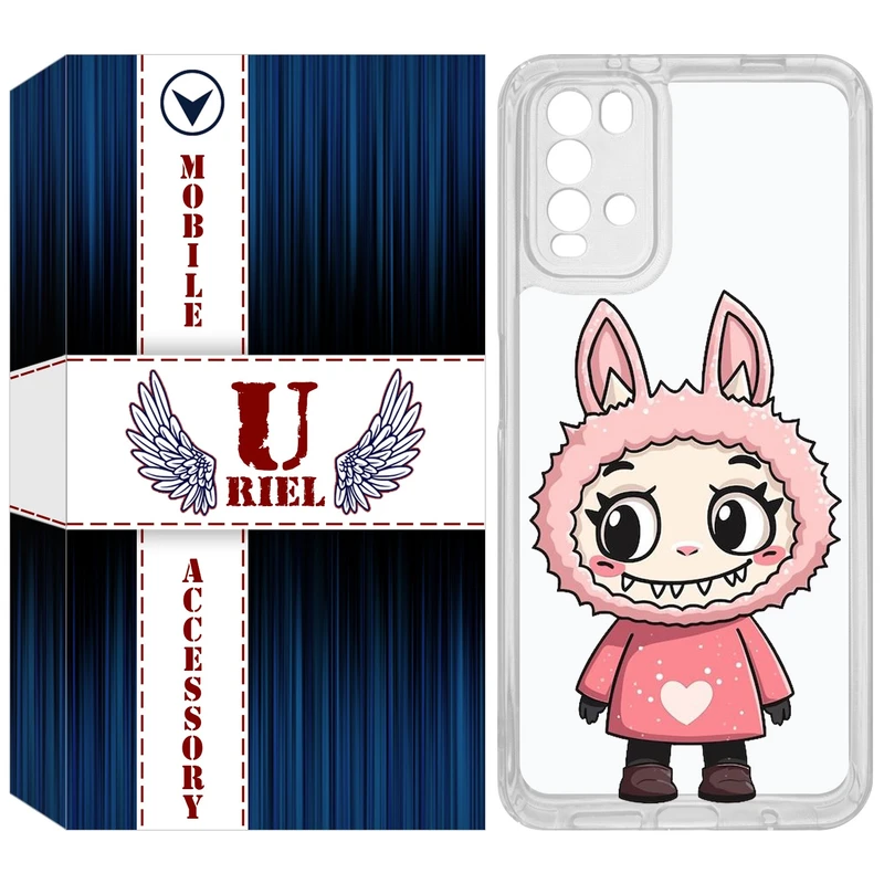 کاور یوریل مدل Clear کد 139 طرح لبوبو Labubu مناسب برای گوشی موبایل شیائومی Redmi 9T / Poco M3