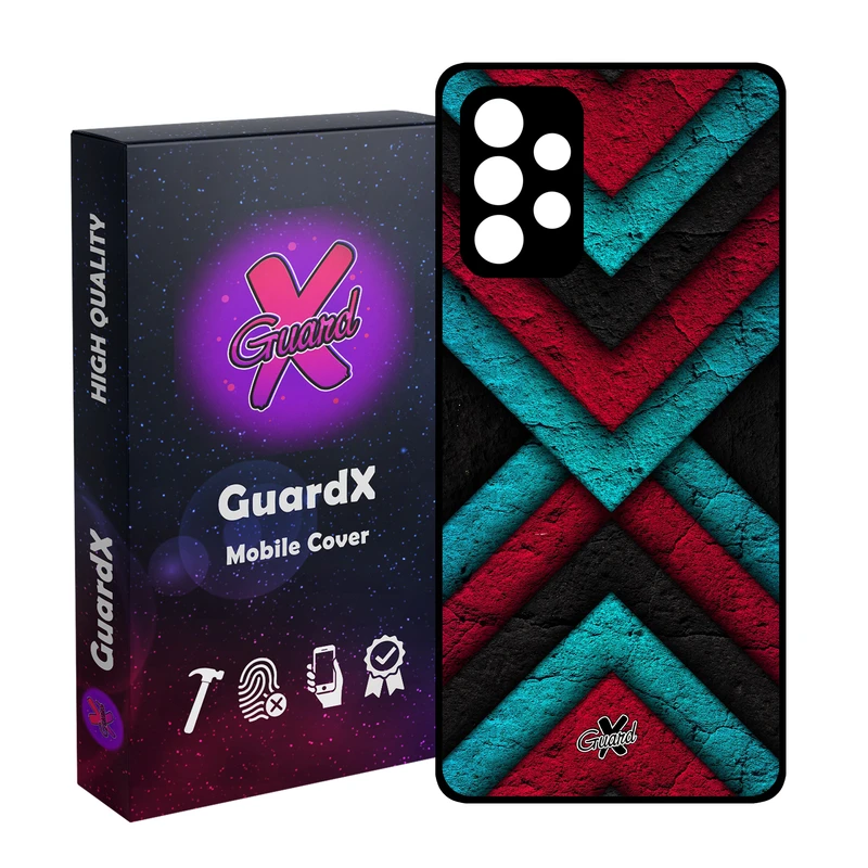 کاور گارد ایکس طرح نقشه مدل Glass10264 مناسب برای گوشی موبایل سامسونگ Galaxy A52