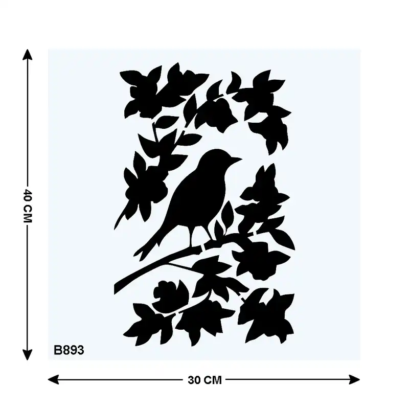 شابلون طرح گنجشک کد b893-30
