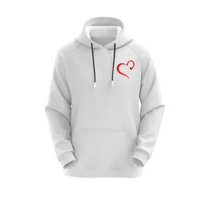 هودی زنانه مدل قلب کد J157 رنگ سفید