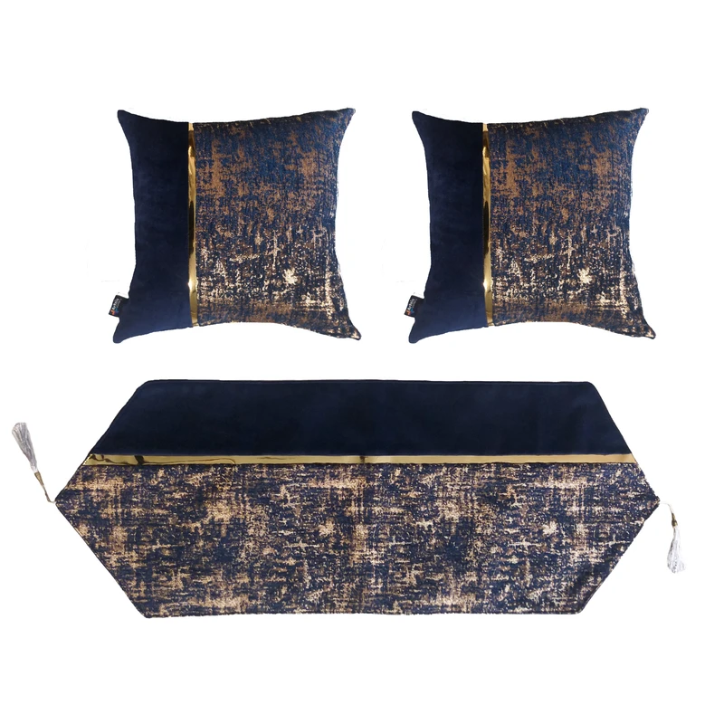 کاور کوسن آرتنیس گالری مدل پتینه ترکیبی به همراه رانر کد 40 مجموعه سه عددی