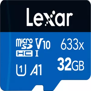 کارت حافظه microSDHC لکسار مدل 633X کلاس 10 استاندارد UHS-I U1 سرعت 100MBps ظرفیت 32 گیگابایت