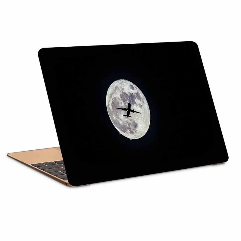 استیکر لپ تاپ طرح airplane moon flight کد p-1020 مناسب برای لپ تاپ 15.6 اینچ