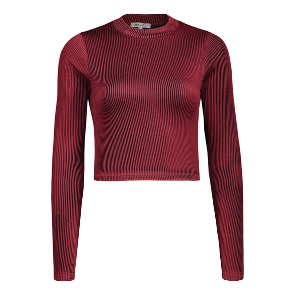 کراپ تیشرت آستین بلند زنانه مونسا مدل 41082410003-70