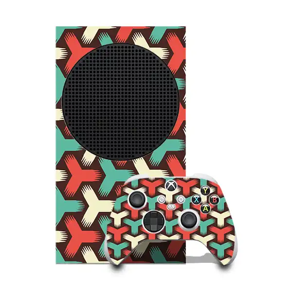 برچسب کنسول بازی Xbox series s توییجین وموییجین مدل هندسی 01 مجموعه 4 عددی