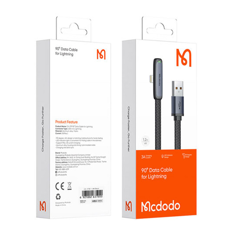 کابل تبدیل USB به لایتنینگ مک دودو مدل CA-2790 طول 1.2 متر