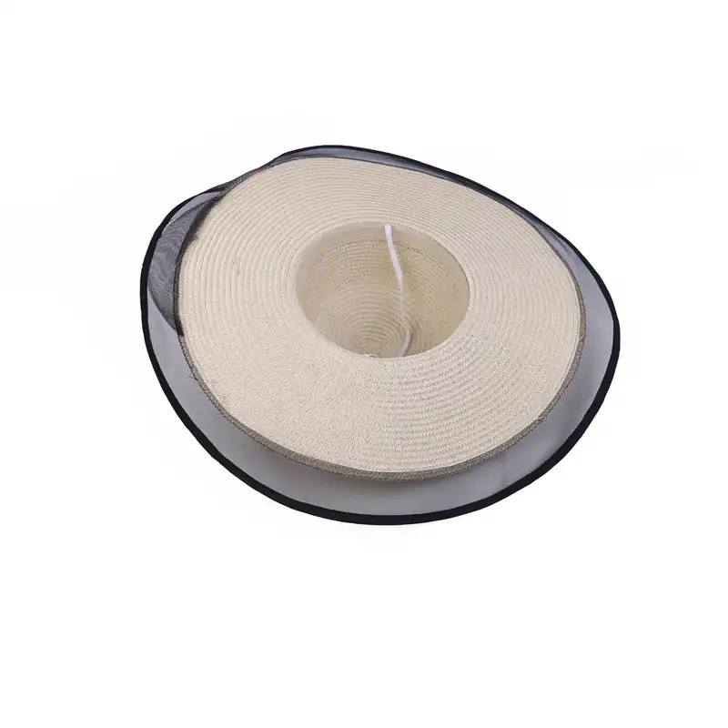 کلاه ساحلی مدل لبه بلند طرح تور دار