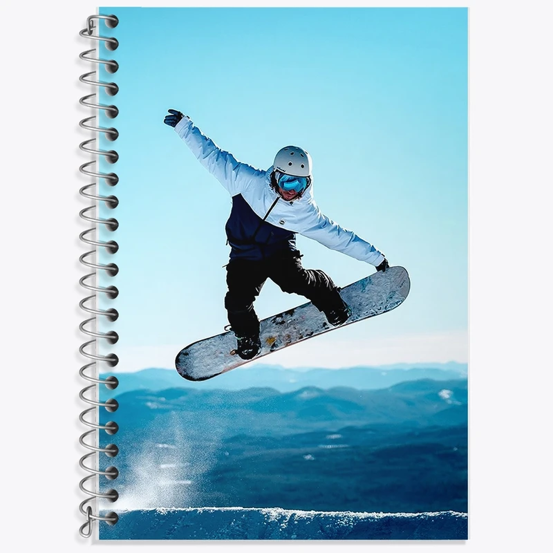 دفتر زبان 50 برگ خندالو مدل دو خط طرح ورزش اسکی کد F1273