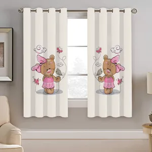 پرده نیروانا طرح خرس کودک مدل هازان کد 8237 سایز 140×200 سانتی متر