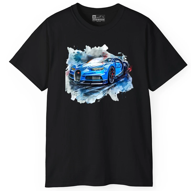 تی شرت آستین کوتاه مردانه پاد آفرین طرح اتومبیل رانی کد PT022