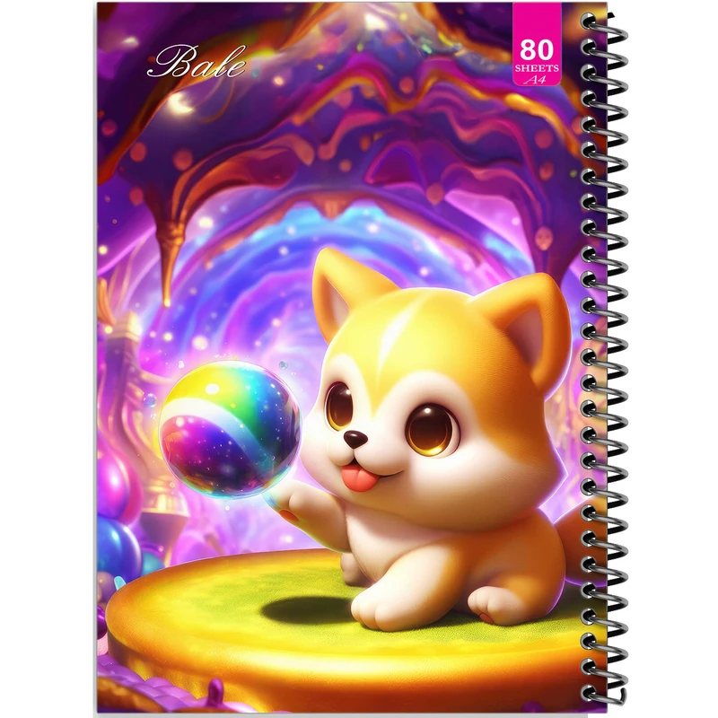 دفتر نقاشی 80 برگ بله مدل رحلی طرح فانتزی هاپو کوچولو کد A4-M511