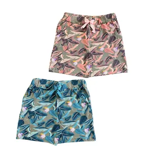 شلوارک زنانه مدل برگ و گل بسته 2 عددی