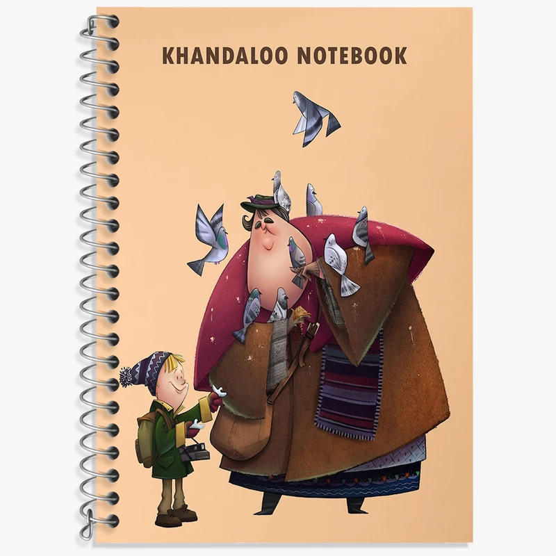 دفتر نت موسیقی 50 برگ خندالو طرح پسر و کبوتر کد N5918