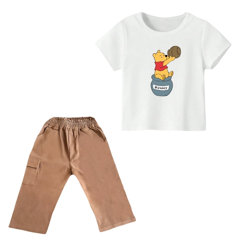 ست تی شرت و شلوارک پسرانه مدل پو کد ۱۷