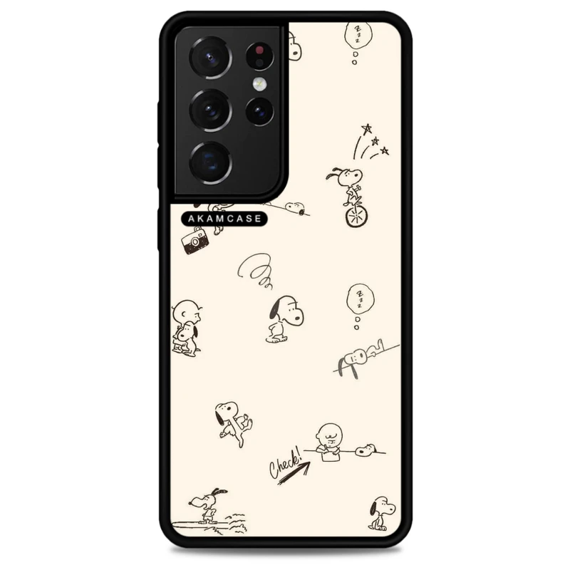 کاور آکام مدل AMC-WSGS21U-SNOOPY-44 مناسب برای گوشی موبایل سامسونگ Galaxy S21 Ultra