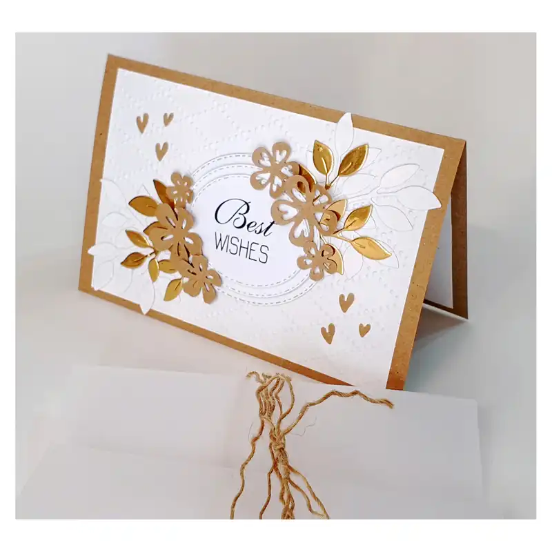 کارت پستال مدل  Best wishes طرح vintage