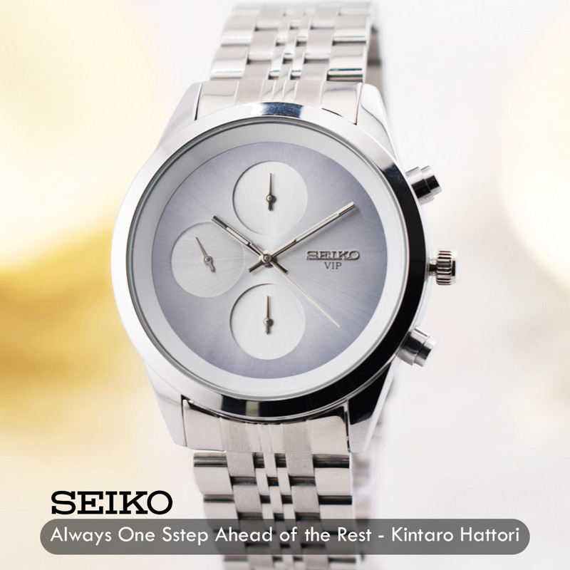 ساعت مچی عقربهای مردانه کوارتز سیکو مدل سه موتور فعال کد 9110HS-M