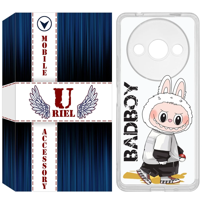 کاور یوریل مدل Clear کد 103 طرح لبوبو Labubu مناسب برای گوشی موبایل شیائومی Redmi A3 / A3x