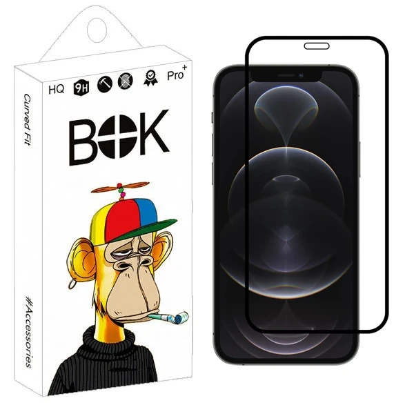 محافظ صفحه نمایش بوک مدل Resistant Full مناسب برای گوشی موبایل اپل iPhone 12 / 12 Pro