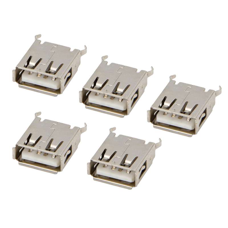 سوکت مادگی USB مدل usb-a بسته 5 عددی سوکت مادگی USB مدل usb-a بسته 5 عددی