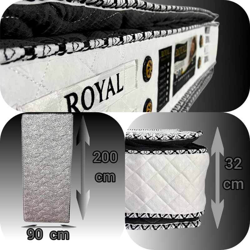 تشک رویال مدل پددار یک نفره سایز 200×90 سانتی متر