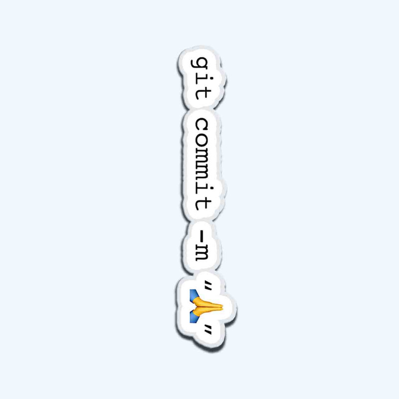 قیمت و خرید استیکر لپ تاپ طرح git commit prayer hands emoji کد ST755