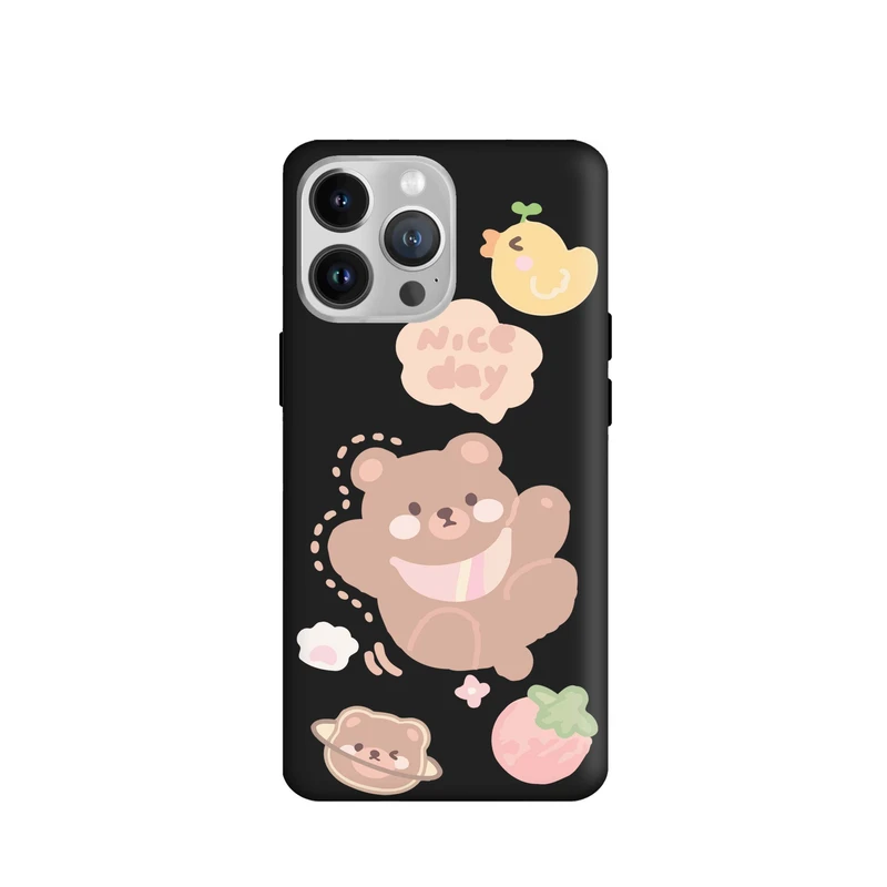 کاور طرح خرس بامزه کد f3882 مناسب برای گوشی موبایل اپل iphone 13 Pro