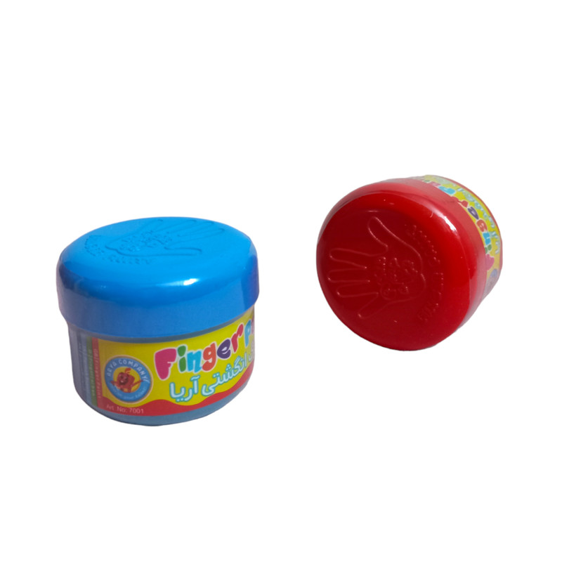 آبرنگ 12 رنگ آریا مدل 01 به همراه رنگ انگشتی