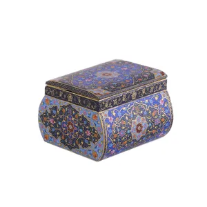 جعبه جواهرات استخوانی طرح کاشی 