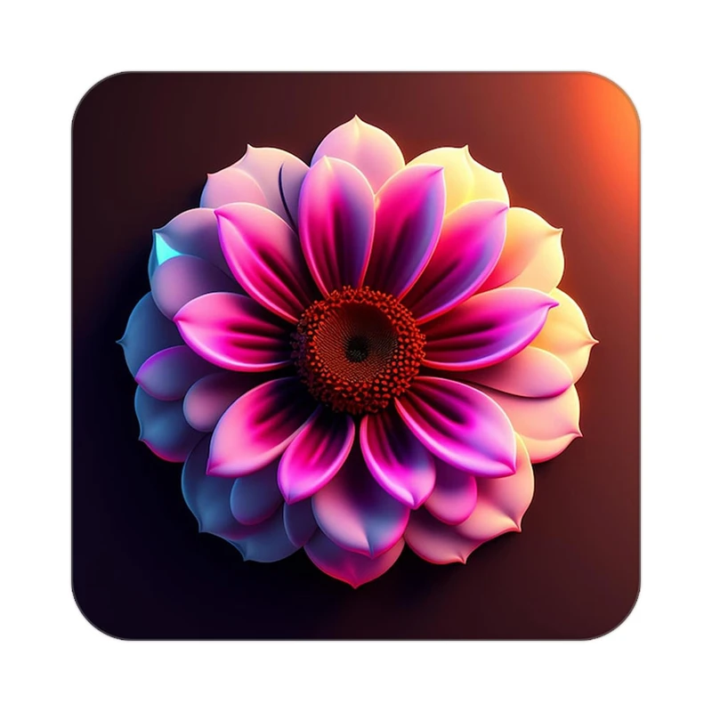 زیر لیوانی کاکتی طرح گل مدل mp18386