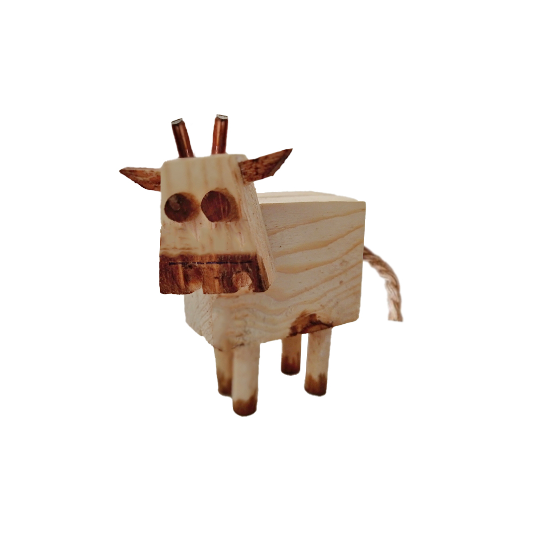 مجسمه مدل چوبی COW