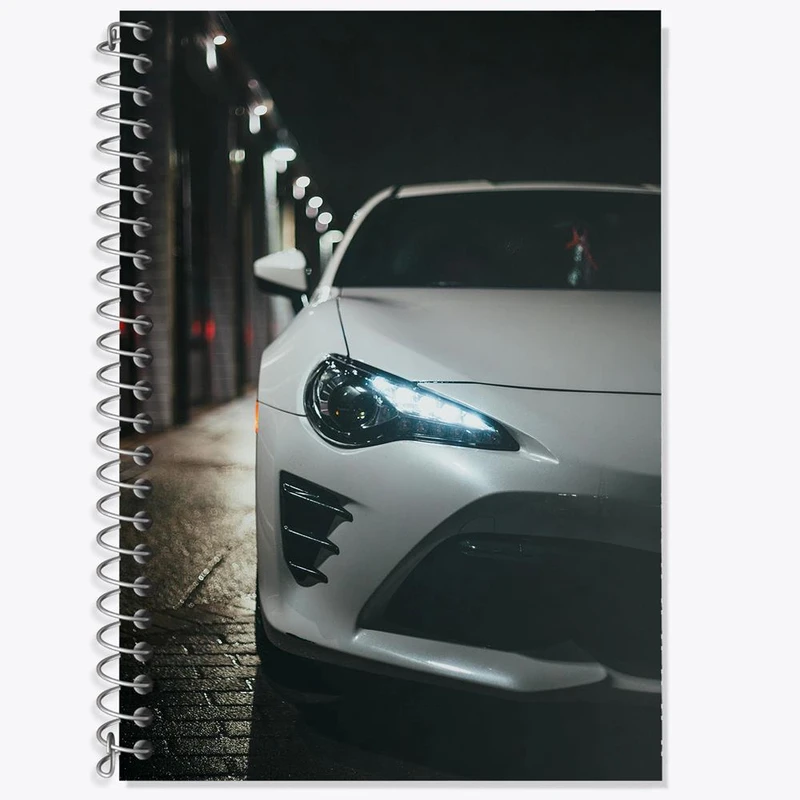 دفتر زبان 50 برگ خندالو مدل دو خط طرح ماشین اسپرت Sport Car کد 28737