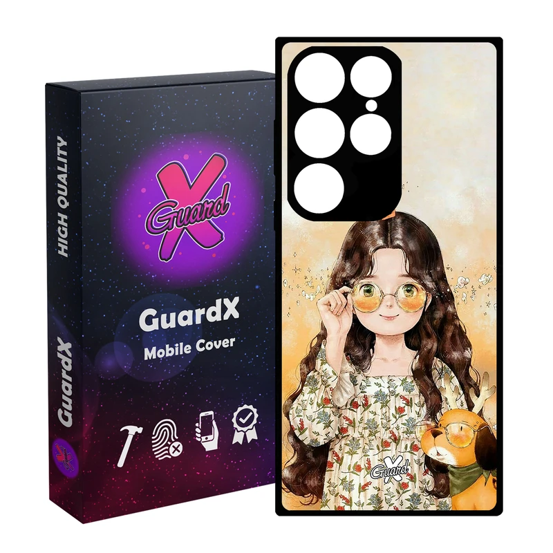 کاور گارد ایکس طرح Girl مدل Glass10253 مناسب برای گوشی موبایل سامسونگ Galaxy S24 Ultra