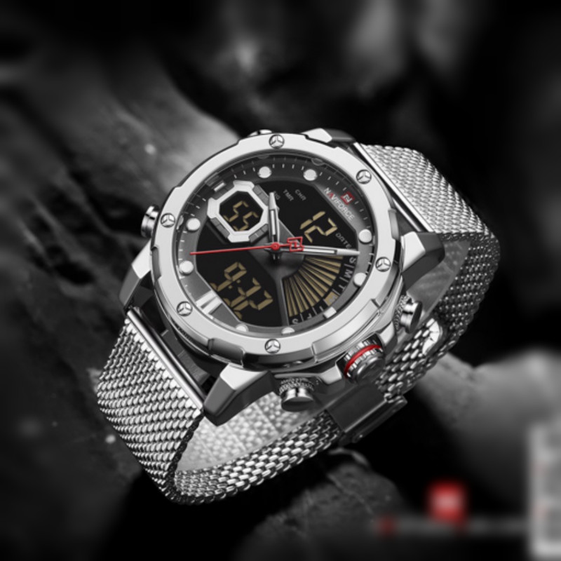 ساعت مچی عقربهای مردانه نیوی فورس مدل دوزمانه 88n91f72 ساعت مچی عقربهای مردانه نیوی فورس مدل دوزمانه 88n91f72