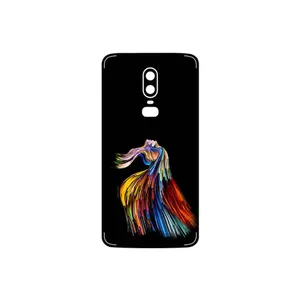 MAHOOT Rainbow Hair Digital Art Cover Sticker for OnePlus 6